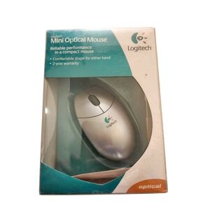Logitech Mini Optical Mous Wired USB Compact Travel M-UV94 930732-0403 NEW